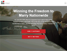 Tablet Screenshot of freedomtomarry.org